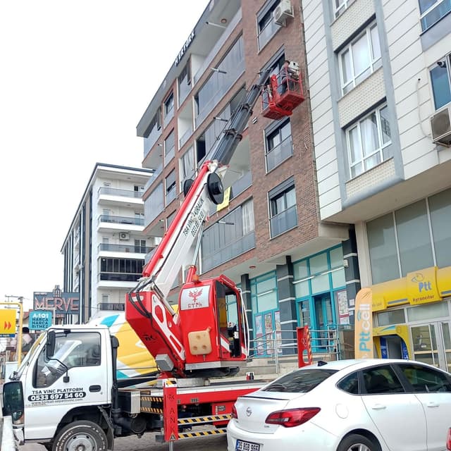 Torbalı sepetli vinç ile klima montaj ve bakım hizmeti