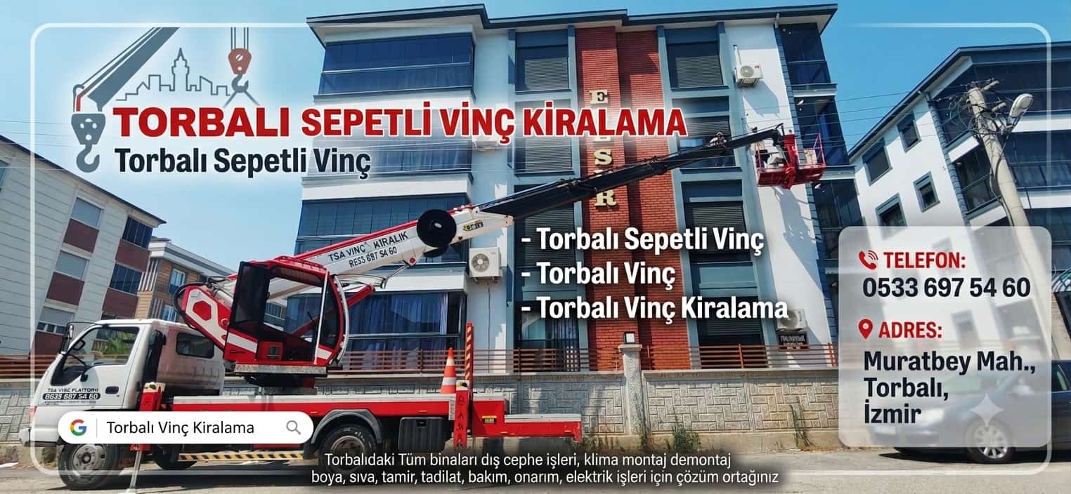 Torbalı sepetli vinç